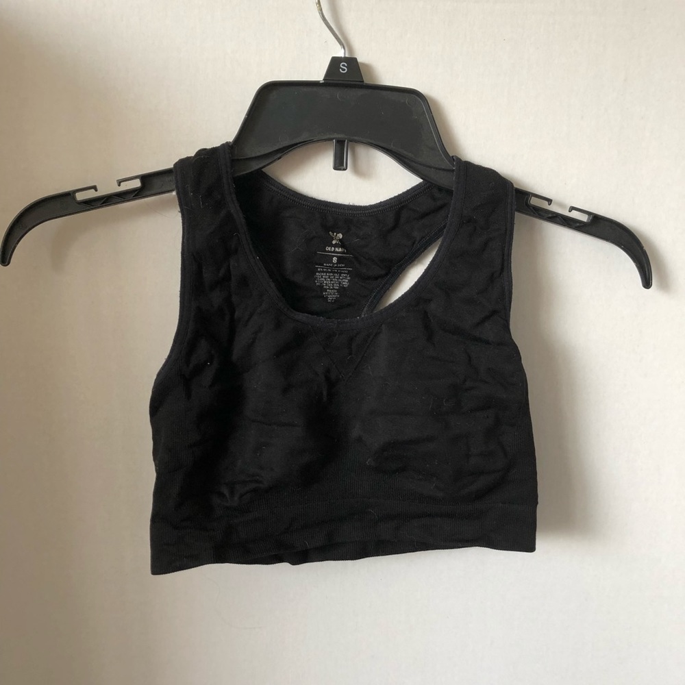 Old navy black sports bra